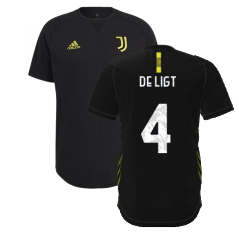 2021-2022 Juventus Travel Tee (Black) (DE LIGT 4)