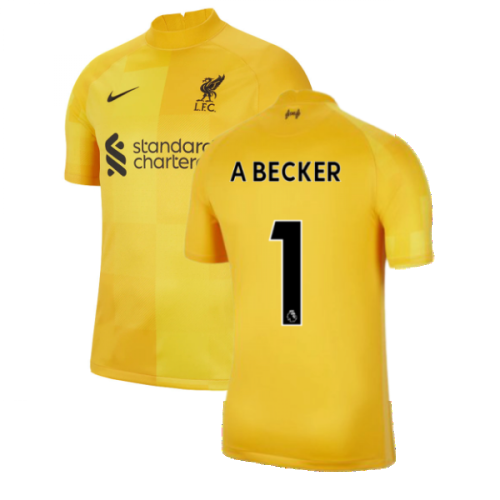 2021-2022 Liverpool Away Goalkeeper Shirt (Yellow) (A Becker 1)