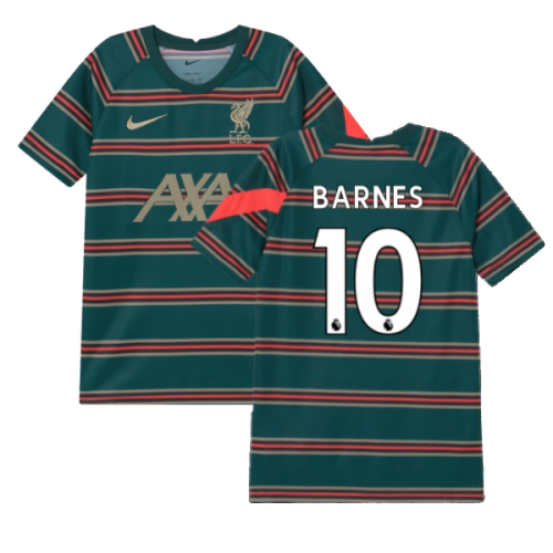 2021-2022 Liverpool Pre-Match Football Top (Atomic Teal) - Kids (BARNES 10)