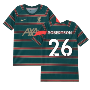 2021-2022 Liverpool Pre-Match Football Top (Atomic Teal) - Kids (ROBERTSON 26)