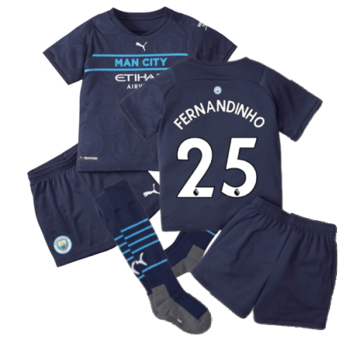 2021-2022 Man City 3rd Mini Kit (FERNANDINHO 25)