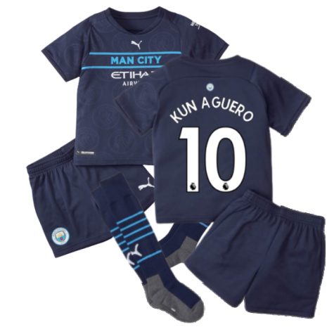 2021-2022 Man City 3rd Mini Kit (KUN AGUERO 10)