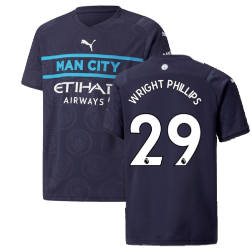 2021-2022 Man City 3rd Shirt (Kids) (WRIGHT PHILLIPS 29)