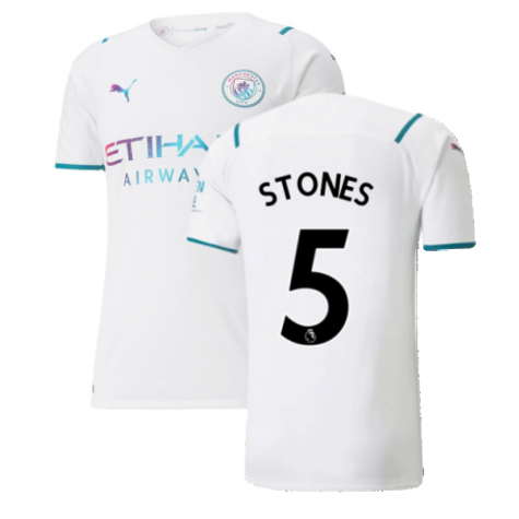 2021-2022 Man City Authentic Away Shirt (STONES 5)