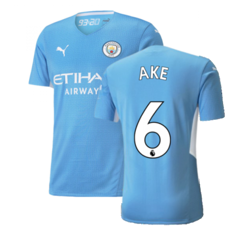 2021-2022 Man City Authentic Home Shirt (AKE 6)