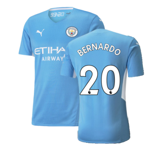 2021-2022 Man City Authentic Home Shirt (BERNARDO 20)