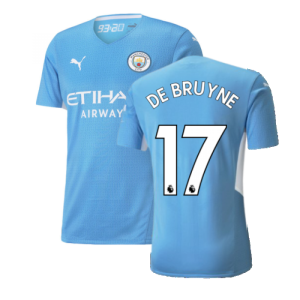 2021-2022 Man City Authentic Home Shirt (DE BRUYNE 17)