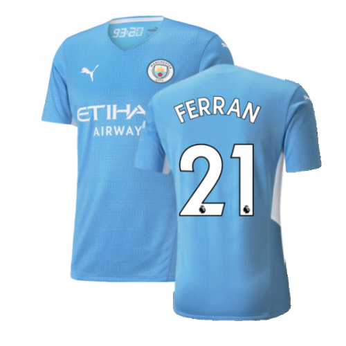 2021-2022 Man City Authentic Home Shirt (FERRAN 21)