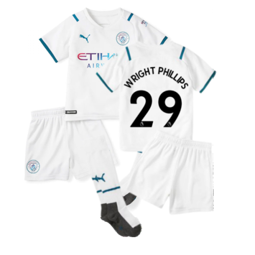 2021-2022 Man City Away Mini Kit (WRIGHT PHILLIPS 29)