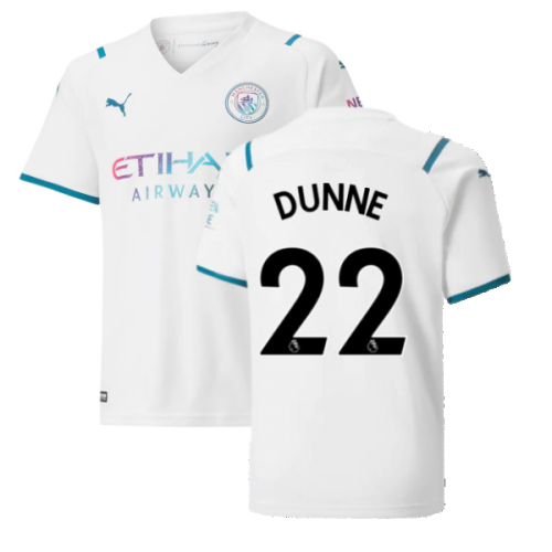 2021-2022 Man City Away Shirt (Kids) (DUNNE 22)