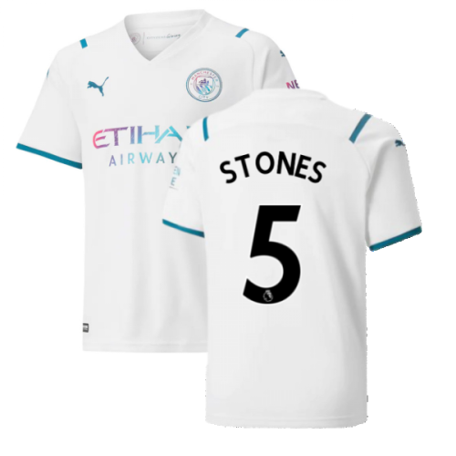 2021-2022 Man City Away Shirt (Kids) (STONES 5)