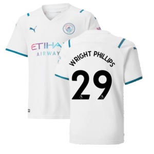 2021-2022 Man City Away Shirt (Kids) (WRIGHT PHILLIPS 29)