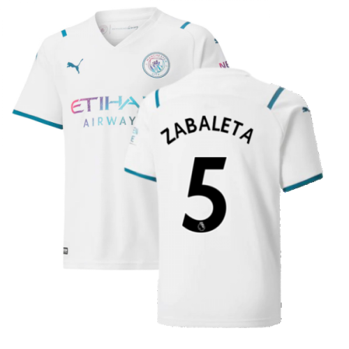 2021-2022 Man City Away Shirt (Kids) (ZABALETA 5)