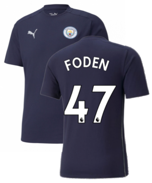 2021-2022 Man City Casuals Tee (Peacot) (FODEN 47)