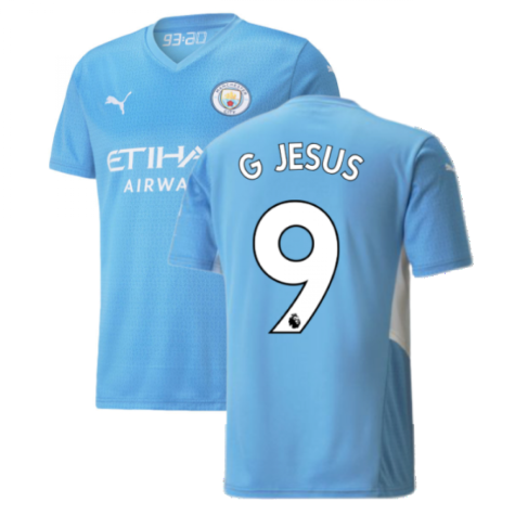 2021-2022 Man City Home Shirt (G JESUS 9)