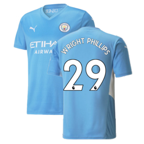 2021-2022 Man City Home Shirt (WRIGHT PHILLIPS 29)