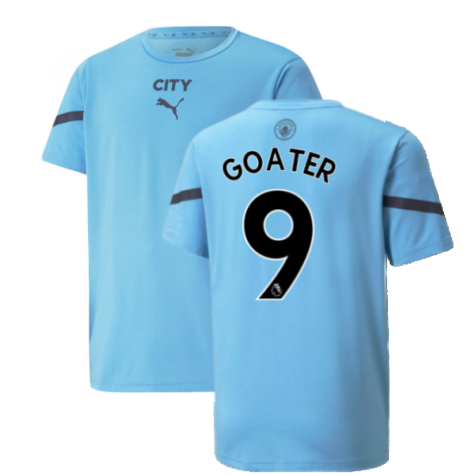 2021-2022 Man City Pre Match Jersey (Light Blue) (GOATER 9)