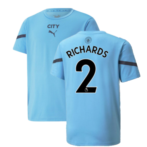 2021-2022 Man City Pre Match Jersey (Light Blue) (RICHARDS 2)