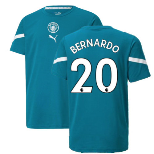 2021-2022 Man City Pre Match Jersey (Ocean Depths) - Kids (BERNARDO 20)