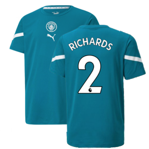 2021-2022 Man City Pre Match Jersey (Ocean Depths) - Kids (RICHARDS 2)