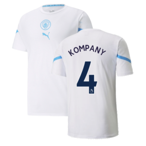 2021-2022 Man City Pre Match Jersey (White) - Kids (KOMPANY 4)