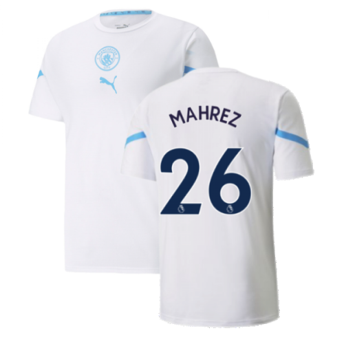 2021-2022 Man City Pre Match Jersey (White) - Kids (MAHREZ 26)