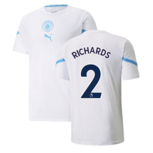 2021-2022 Man City Pre Match Jersey (White) - Kids (RICHARDS 2)