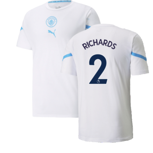 2021-2022 Man City Pre Match Jersey (White) (RICHARDS 2)