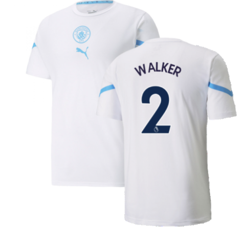 2021-2022 Man City Pre Match Jersey (White) (WALKER 2)