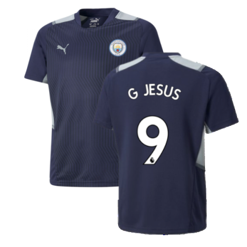 2021-2022 Man City PRO Training Jersey (Peacot) (G JESUS 9)