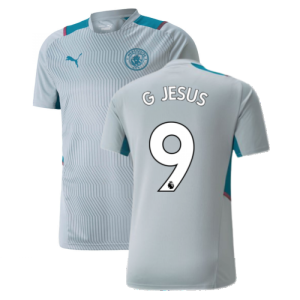 2021-2022 Man City PRO Training Jersey (Quarry) (G JESUS 9)