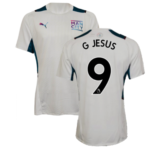 2021-2022 Man City PRO Training Jersey (White) (G JESUS 9)