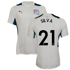 2021-2022 Man City PRO Training Jersey (White) (SILVA 21)