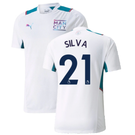 2021-2022 Man City Training Shirt (White) (SILVA 21)