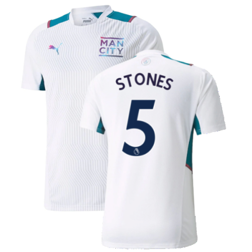 2021-2022 Man City Training Shirt (White) (STONES 5)