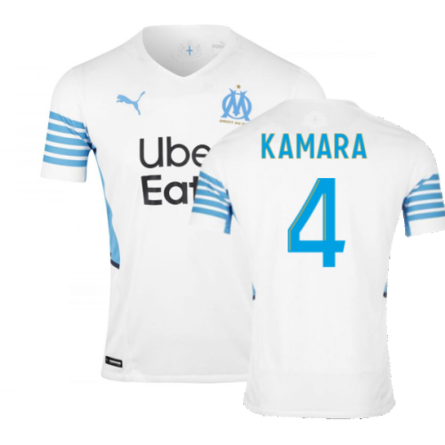 2021-2022 Marseille Authentic Home Shirt (KAMARA 4)