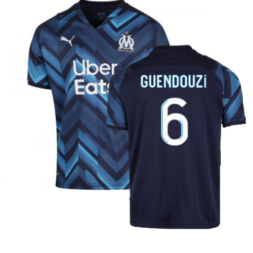 2021-2022 Marseille Away Shirt (Kids) (GUENDOUZI 6)