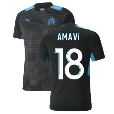 2021-2022 Marseille Training Shirt (Black) (AMAVI 18)