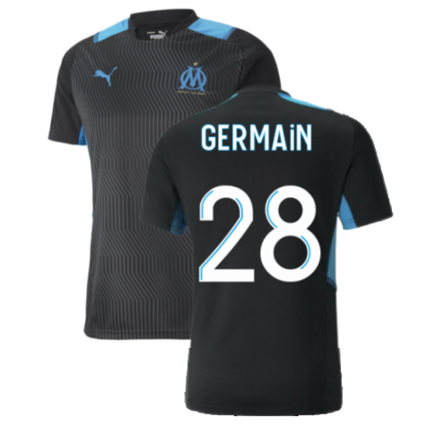 2021-2022 Marseille Training Shirt (Black) (GERMAIN 28)