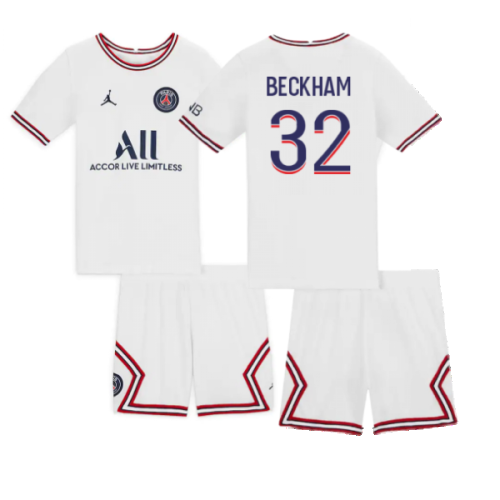 2021-2022 PSG Little Boys Fourth Kit (BECKHAM 32)