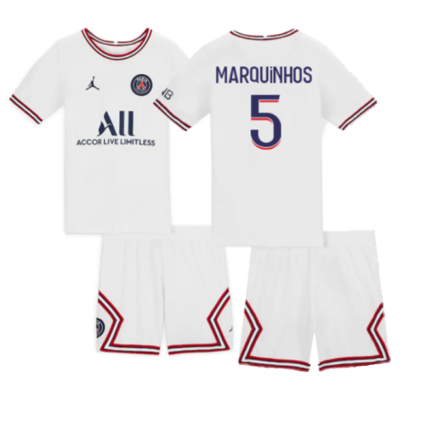 2021-2022 PSG Little Boys Fourth Kit (MARQUINHOS 5)