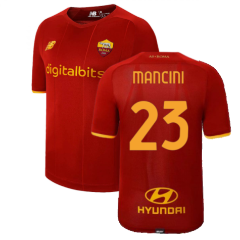 2021-2022 Roma Home Shirt (Kids) (MANCINI 23)