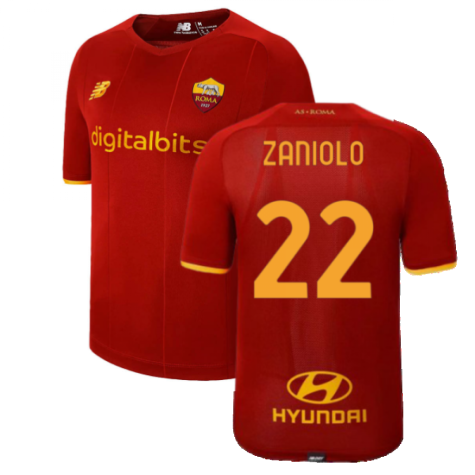 2021-2022 Roma Home Shirt (Kids) (ZANIOLO 22)