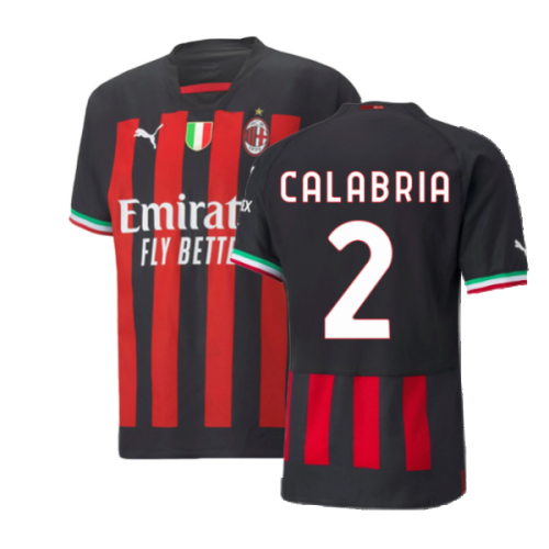 2022-2023 AC Milan Authentic Home Shirt (CALABRIA 2)