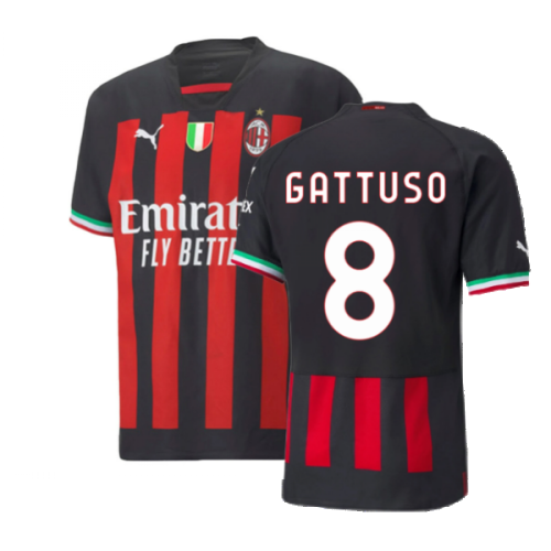 2022-2023 AC Milan Authentic Home Shirt (GATTUSO 8)