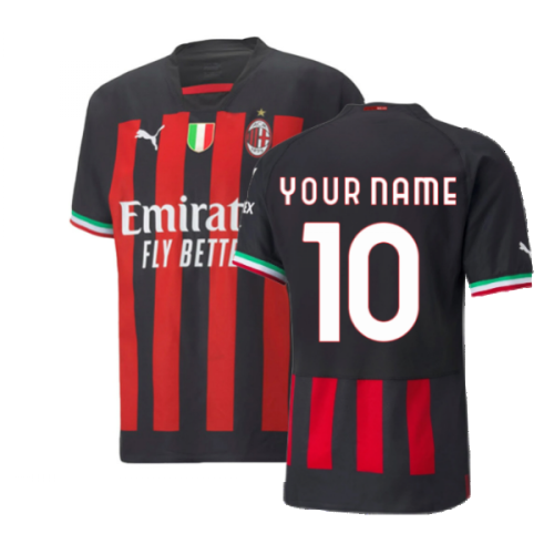 2022-2023 AC Milan Authentic Home Shirt (Your Name)