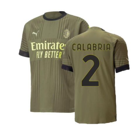 2022-2023 AC Milan Authentic Third Shirt (CALABRIA 2)