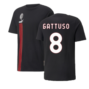 2022-2023 AC Milan FtblCulture Tee (Black) (GATTUSO 8)