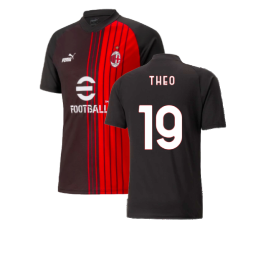 2022-2023 AC Milan Pre-Match Jersey (Black-Red) (THEO 19)