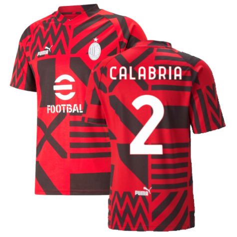 2022-2023 AC Milan Pre-Match Jersey (Red) (CALABRIA 2)